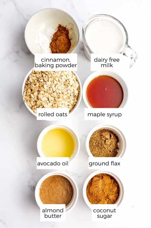 Cinnamon Roll Baked Oatmeal Bites of Wellness