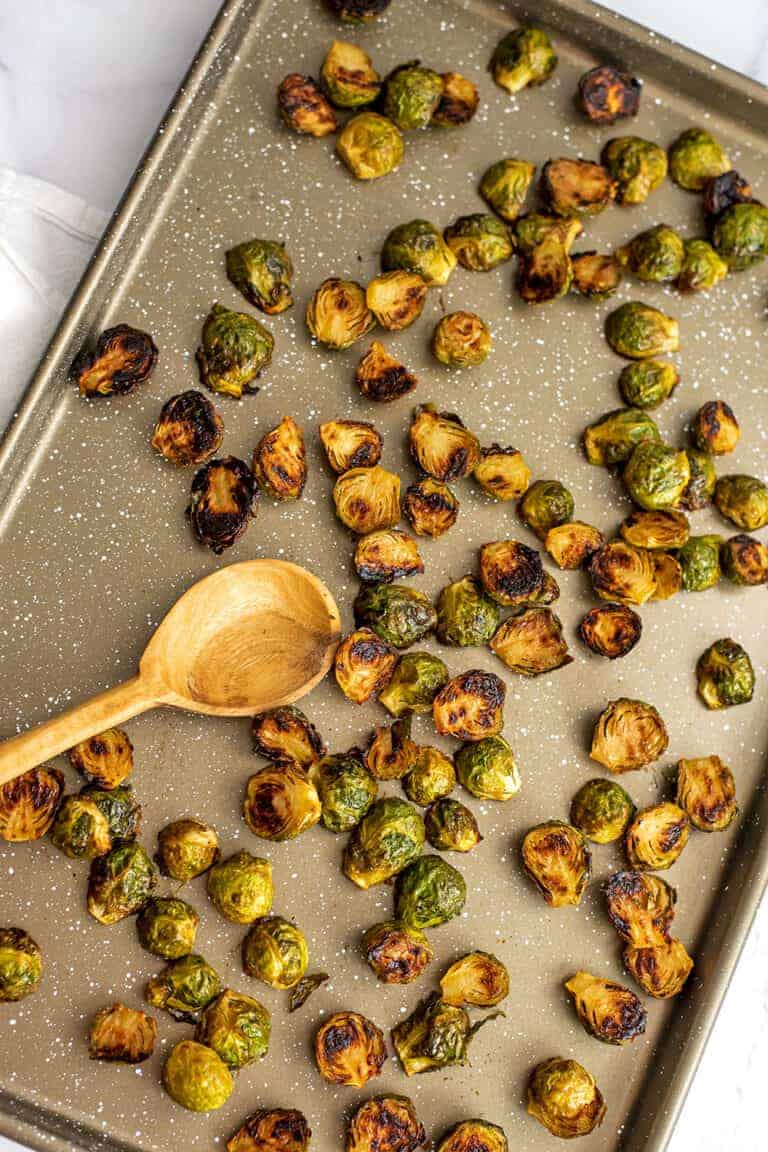 Maple Mustard Brussel Sprouts Bites of Wellness