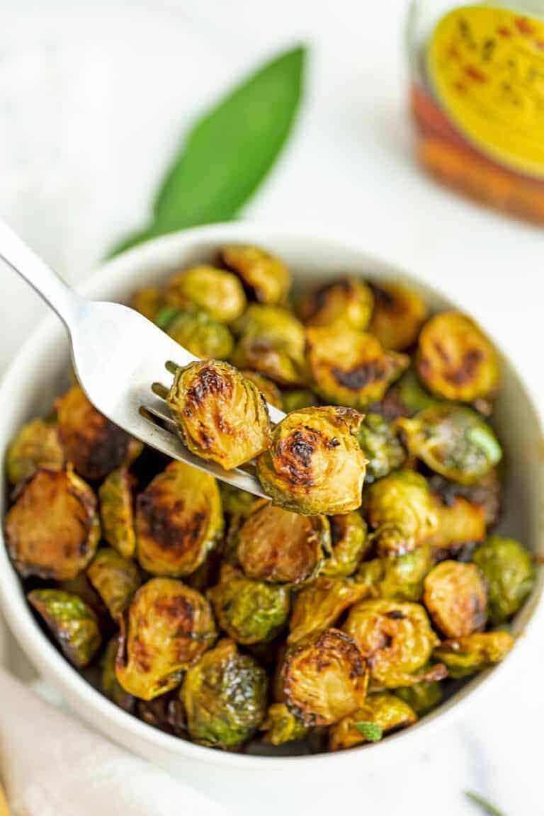 Maple Mustard Brussel Sprouts Bites of Wellness