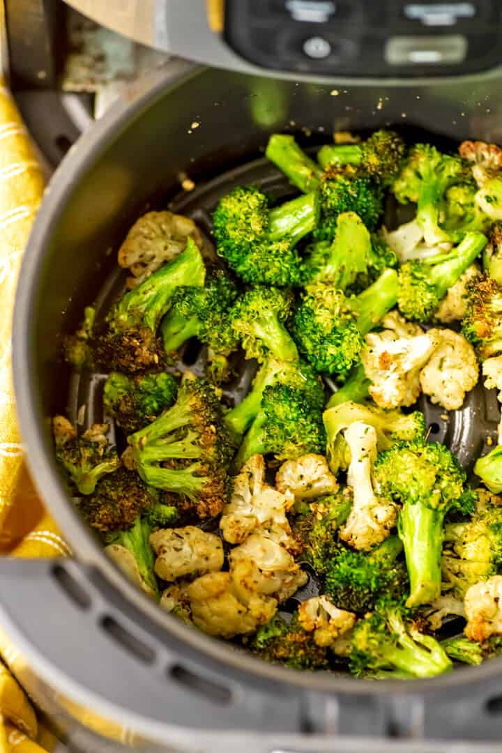 Air Fryer Broccoli and Cauliflower -10 Minutes | Bites of Wellness