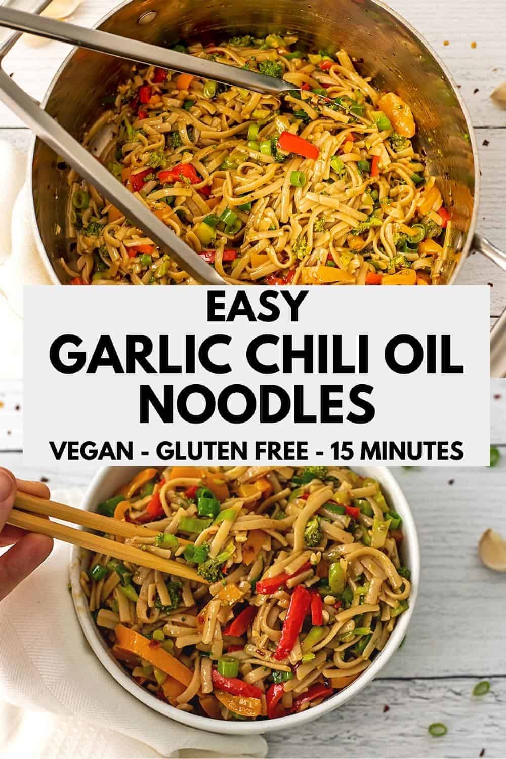 Garlic Chili Oil Noodles 15 Minute Meal Bites of Wellness