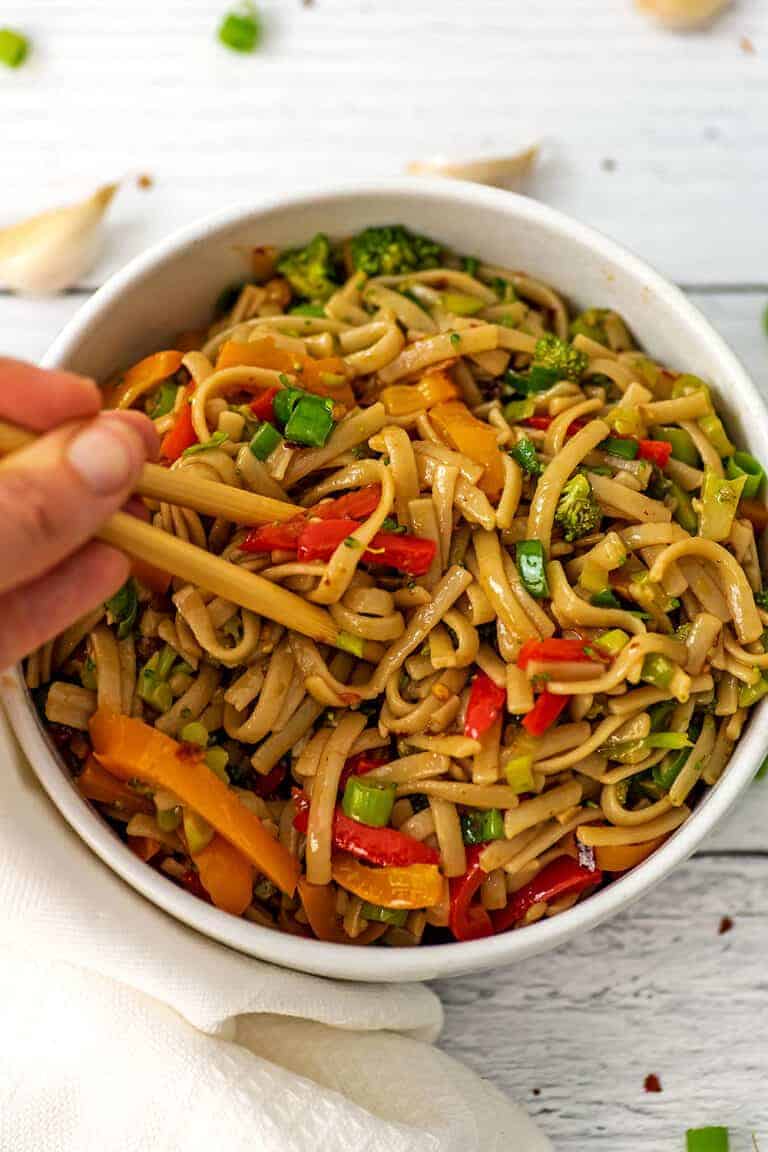 Garlic Chili Oil Noodles 15 Minute Meal Bites of Wellness
