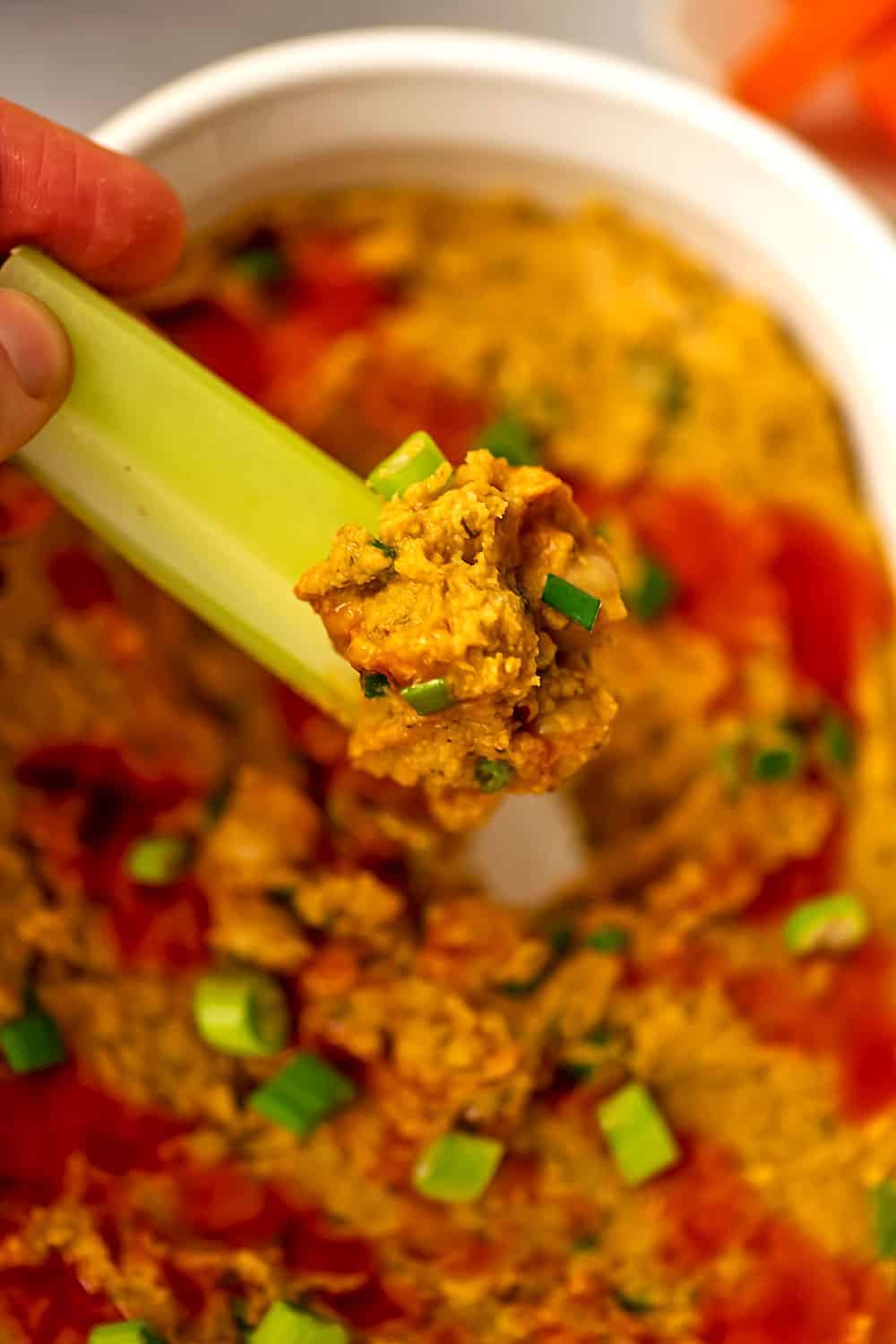 Buffalo Chickpea Dip Dairy Free, Vegan Bites of Wellness