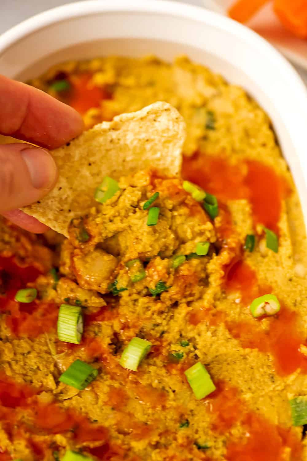 Buffalo Chickpea Dip Dairy Free, Vegan Bites of Wellness