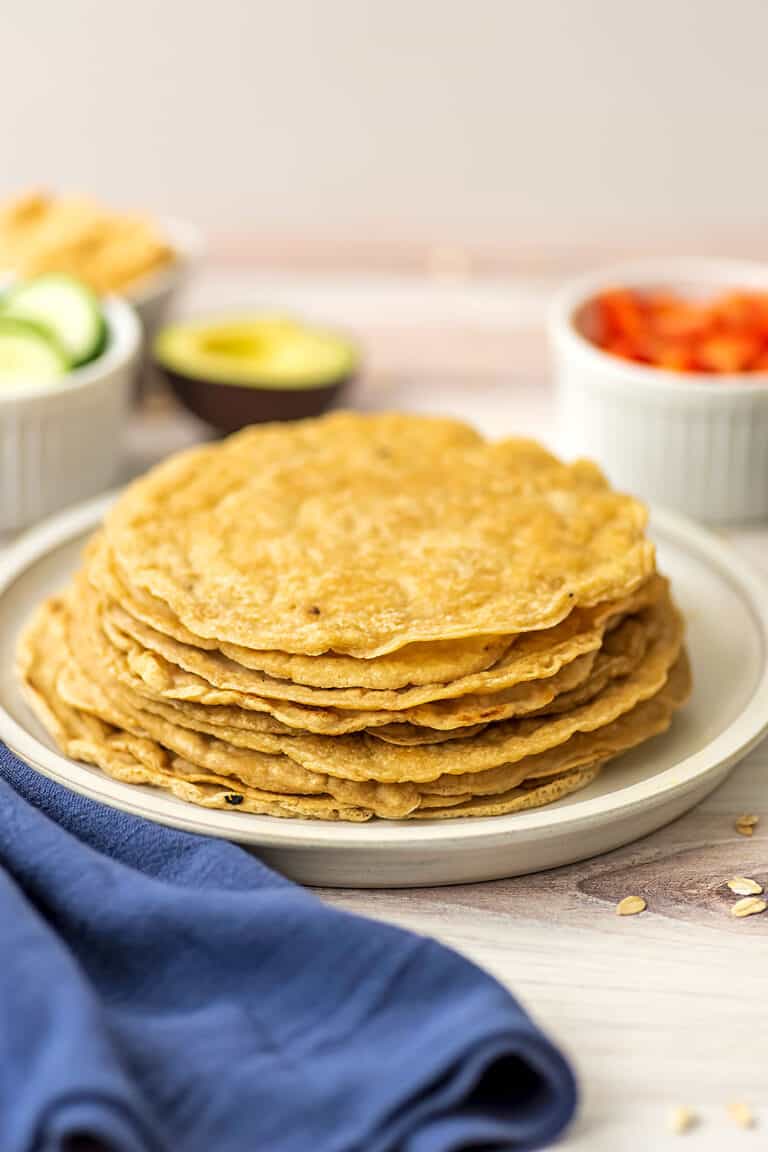 3 Ingredients Oat Tortillas Soft & Easy to Make Bites of Wellness