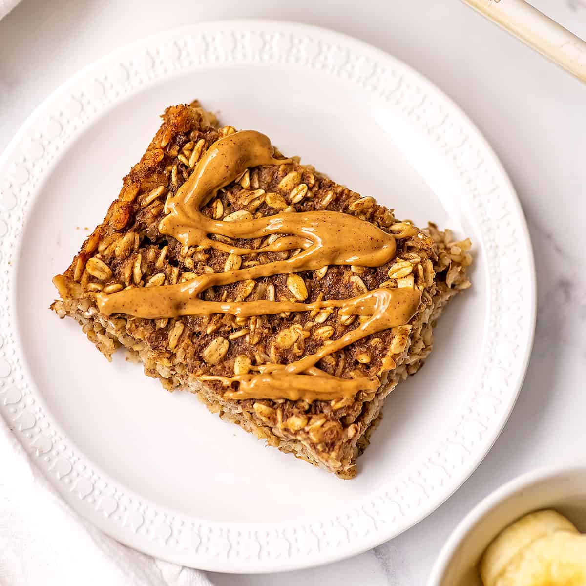 Banana Bread Baked Oats Bites of Wellness