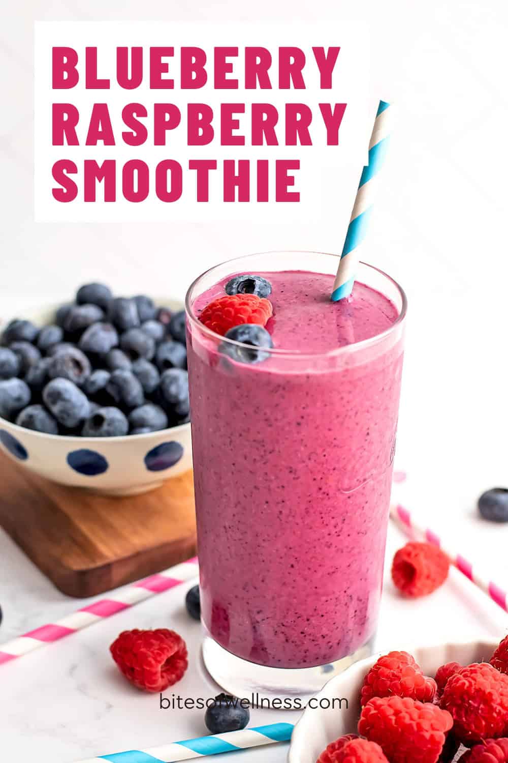 5 Minute Blueberry Raspberry Smoothie