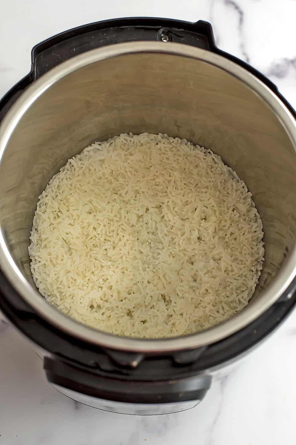 Jasmine rice cooked in instant pot.