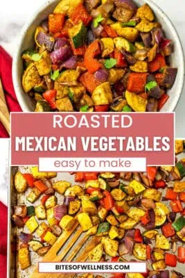 Large sheet pan filled with Mexican Roasted Veggies