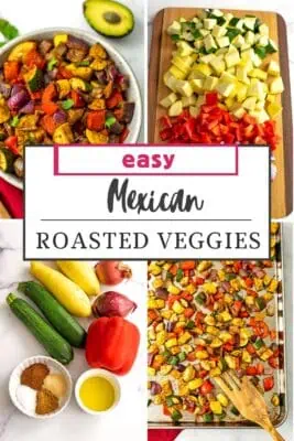 Large sheet pan filled with Mexican Roasted Veggies