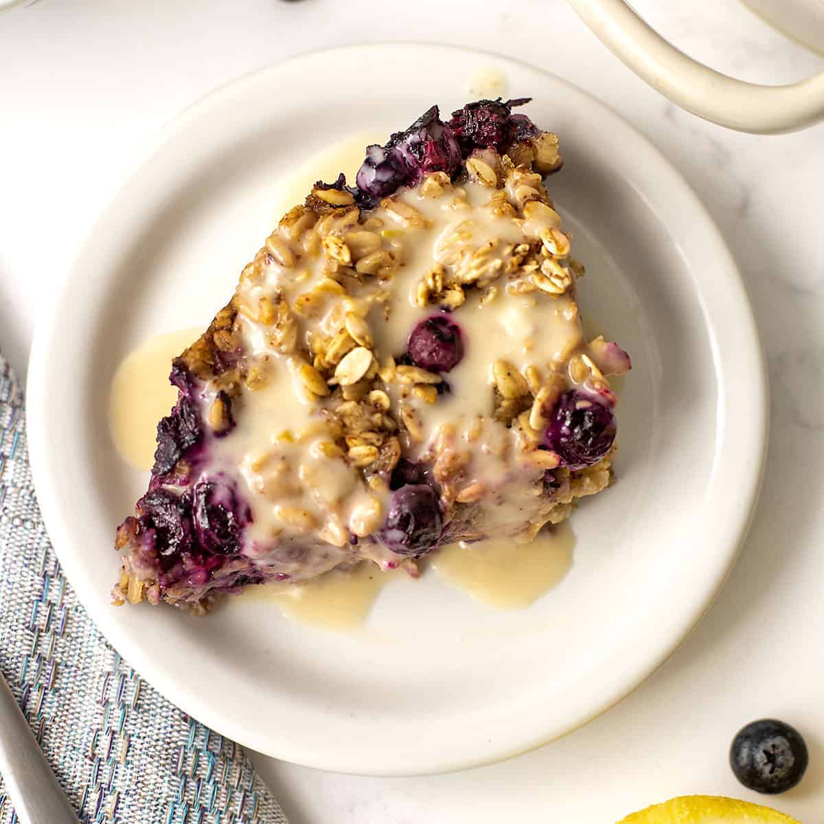 Lemon Blueberry Baked Oatmeal Bites of Wellness