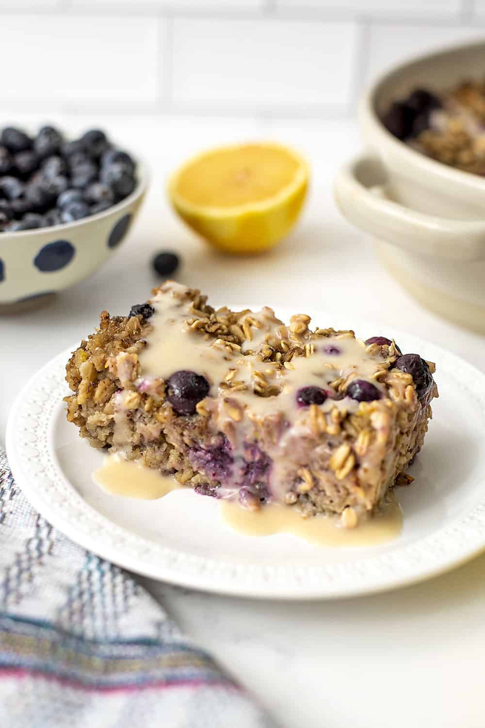 Breakfast Lemon-Blueberry Oatmeal Cakes