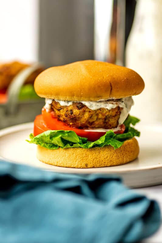 Air Fryer Chicken Burgers - Bites of Wellness
