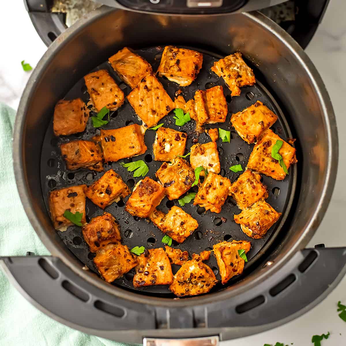 Ridiculously Easy Air Fryer Salmon Bites (Ready in 6 Minutes)