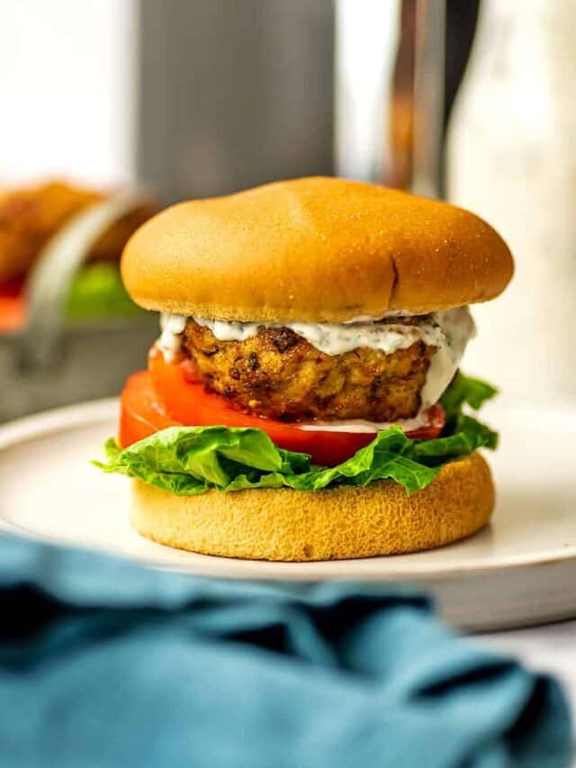 The Best Air Fryer Chicken Burgers