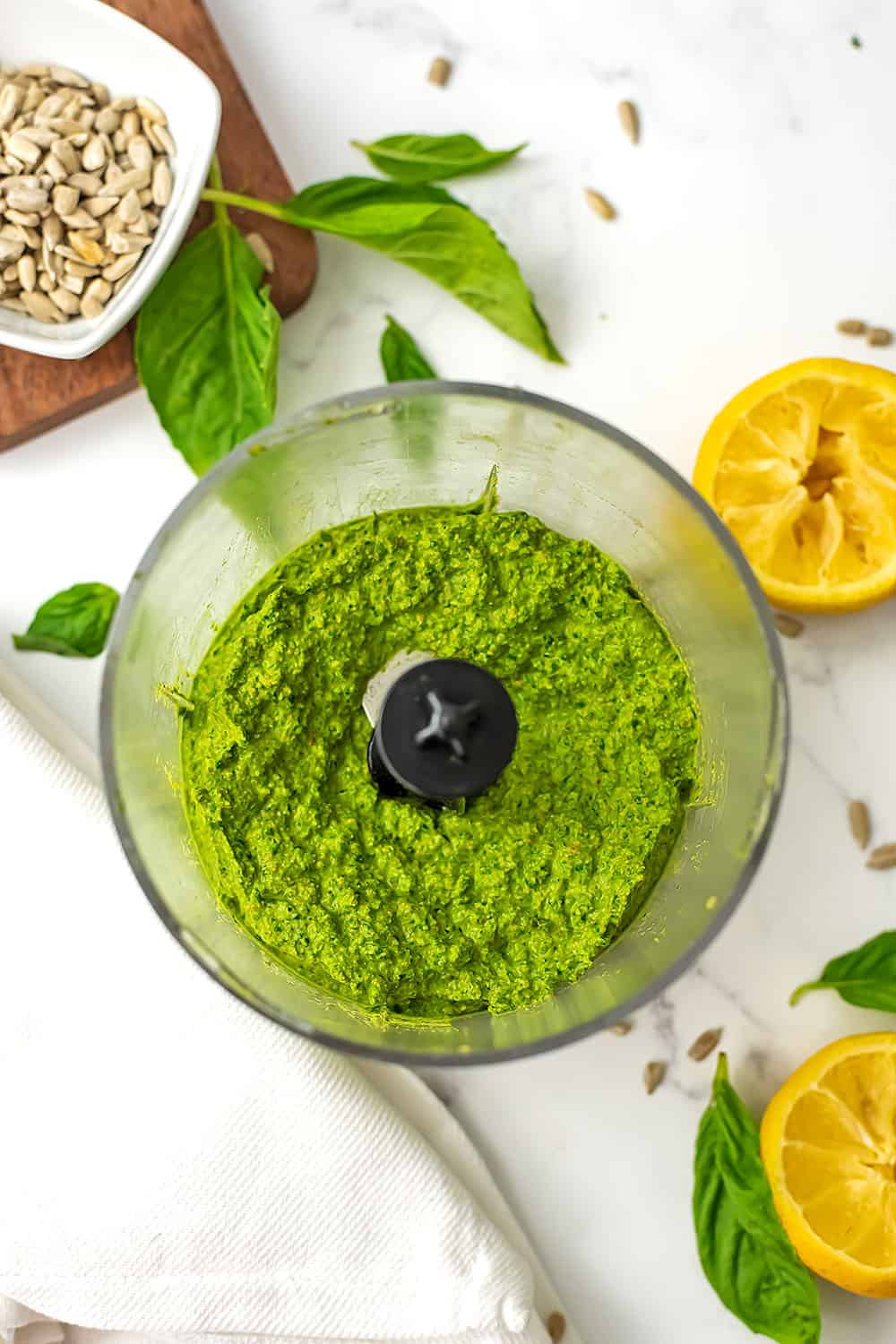 Toasted Sunflower Seed Basil Pesto Recipe Bites of Wellness