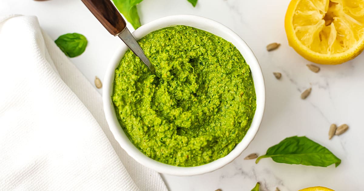 Sunflower Seed Pesto Bites of Wellness