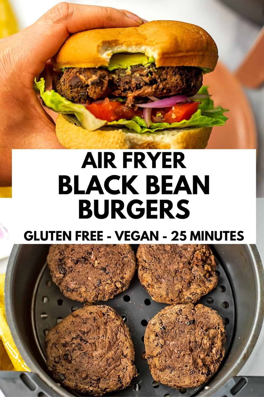 Air Fryer Black Bean Burgers Bites of Wellness