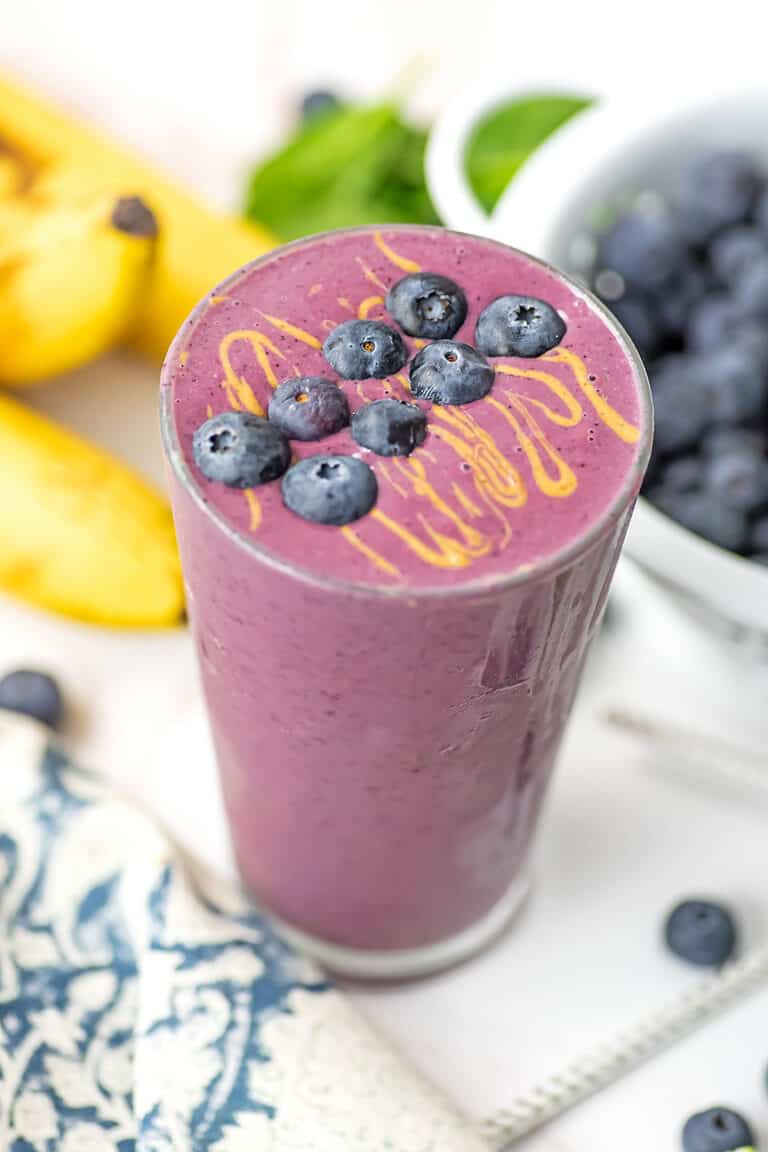 Blueberry Spinach Banana Smoothie