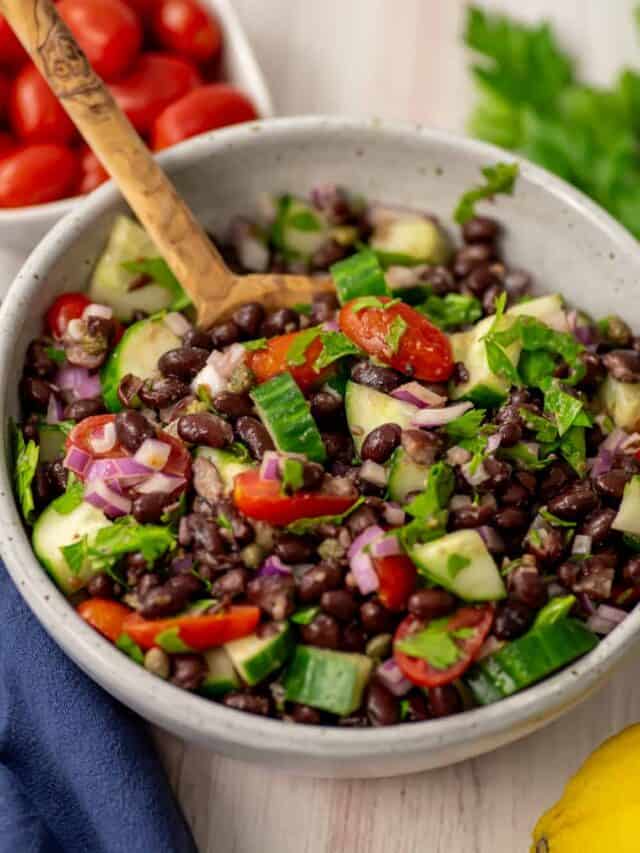 How to Make Mediterranean Black Bean Salad Bites of Wellness