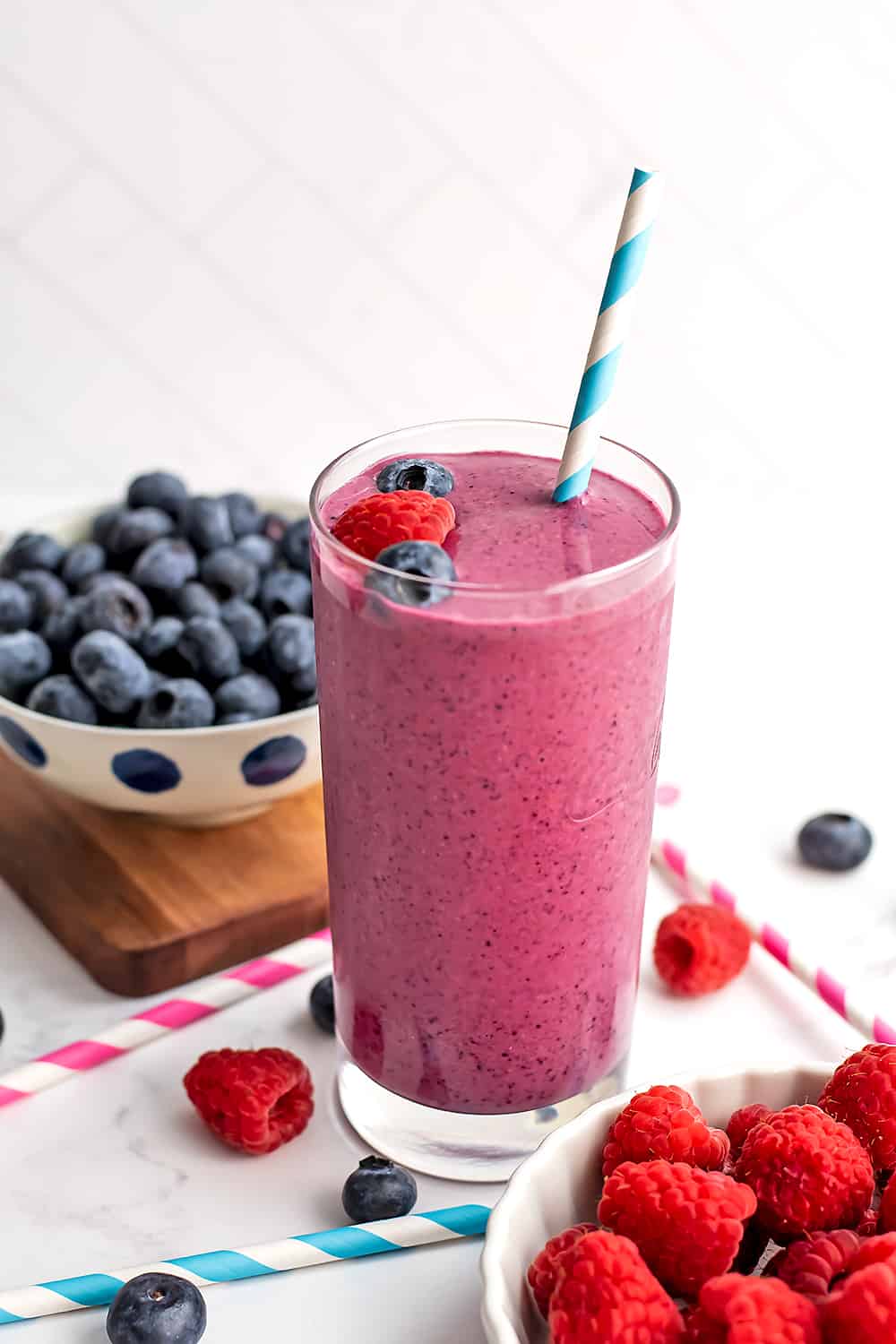 Raspberry Blueberry Smoothie Bites of Wellness