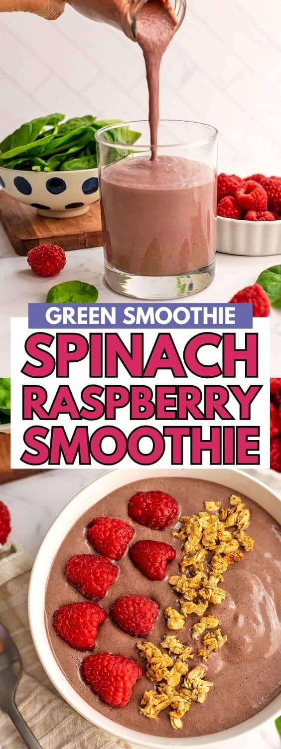 Spinach Raspberry Smoothie - Bites Of Wellness