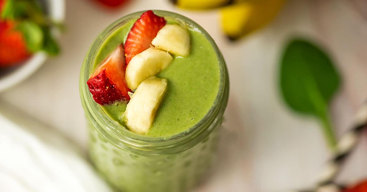 Strawberry Banana Kale Smoothie Bites of Wellness