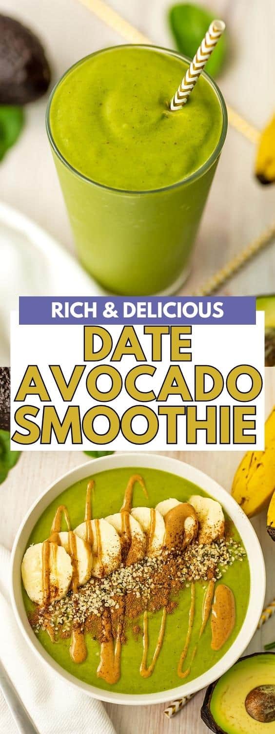 Avocado Date Smoothie Bites of Wellness