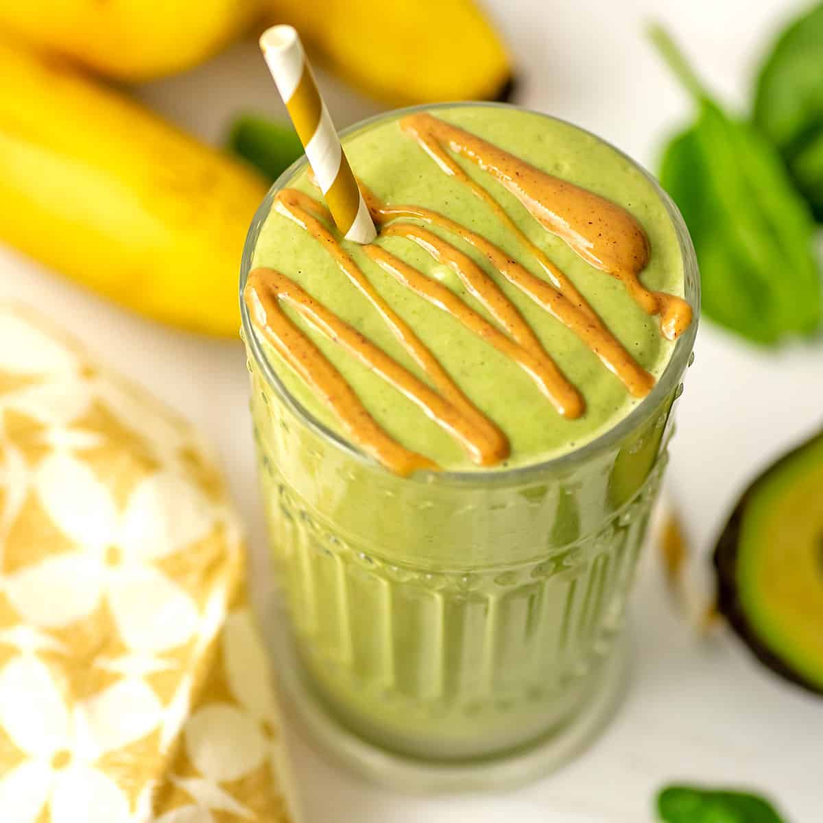 Avocado Peanut Butter Smoothie Bites of Wellness