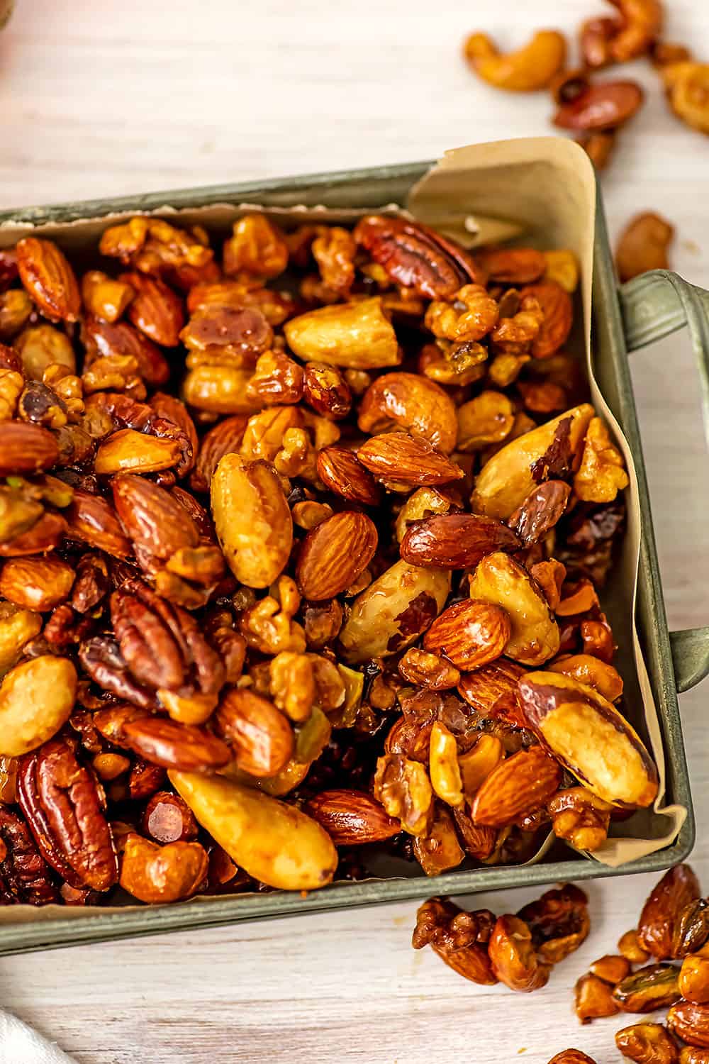 Roasted Mixed Nuts with Spiced Maple Glaze