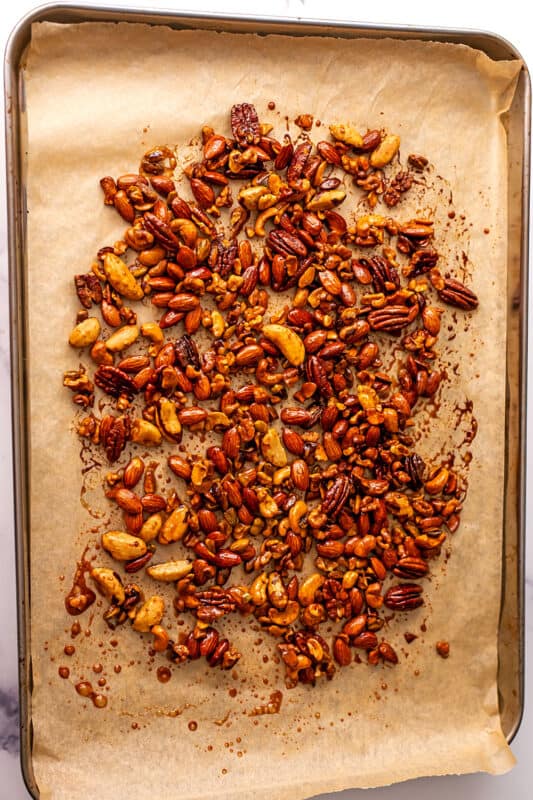 Maple nuts after roasting and cooling.