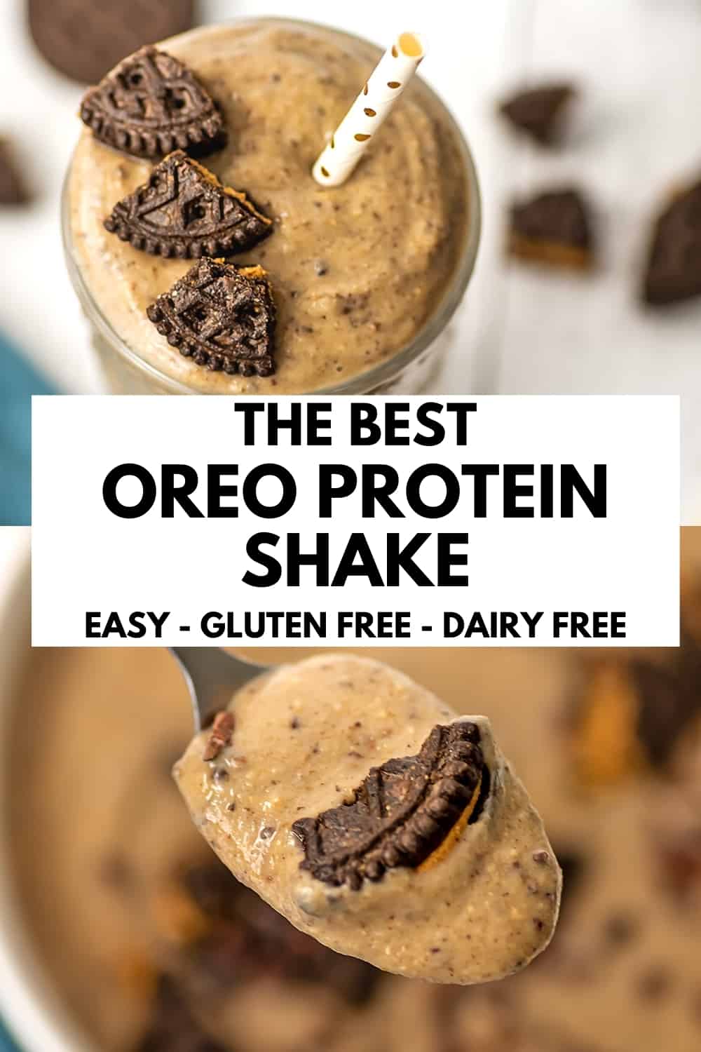 Easy Oreo Protein Milkshake (Cookies & Cream) - Bites of Wellness