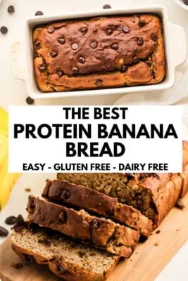 Loaf of protein banana bread.