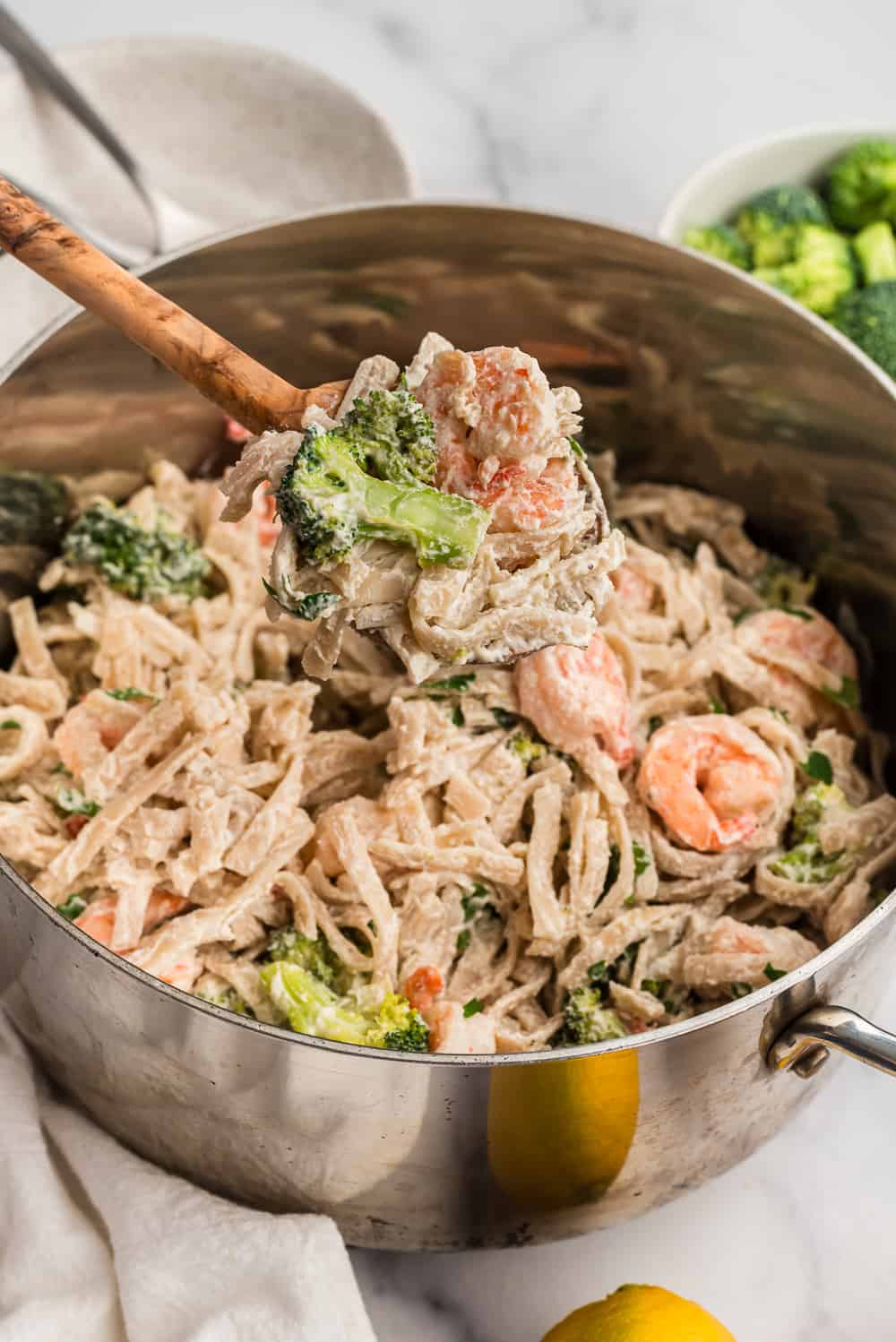 Shrimp and Broccoli Pasta - Bites of Wellness