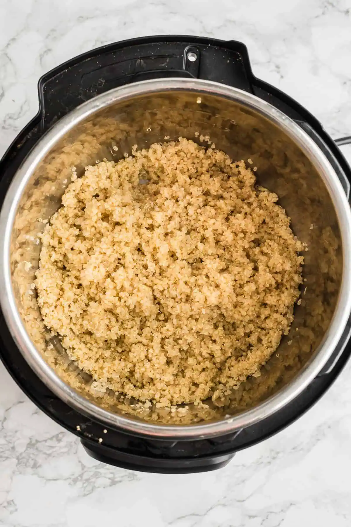 Cooked quinoa in an instant pot.