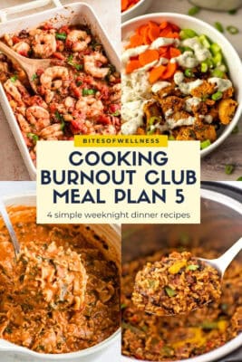 Cooking Burnout Club Meal Plan 5