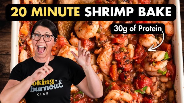 Mediterranean shrimp bake