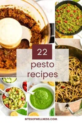 Multiple dairy free pesto recipes on a single page.